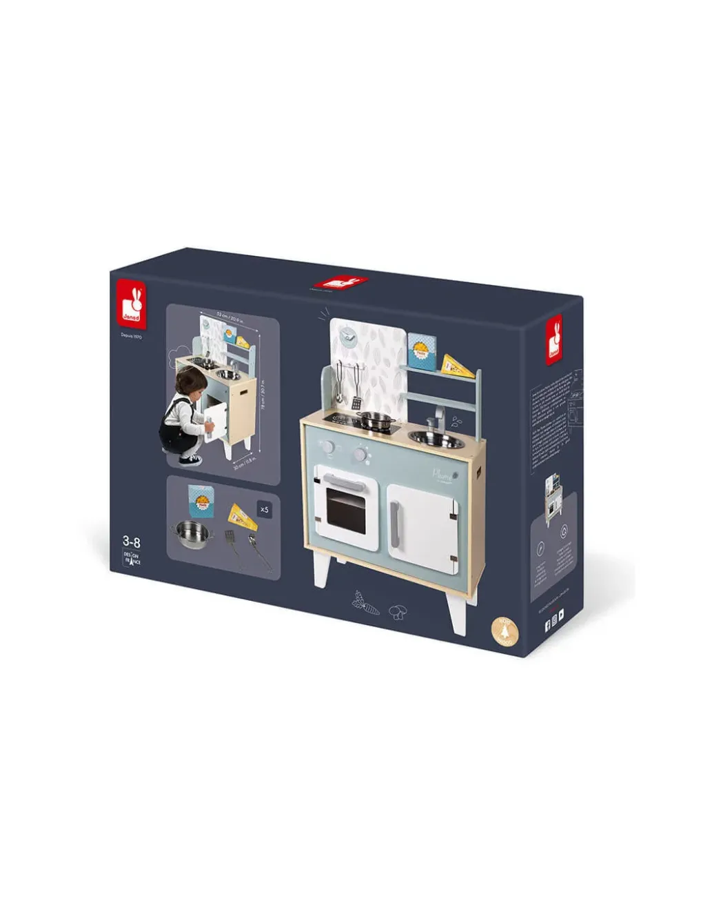 Janod Cuisine Plume en bois - Sale