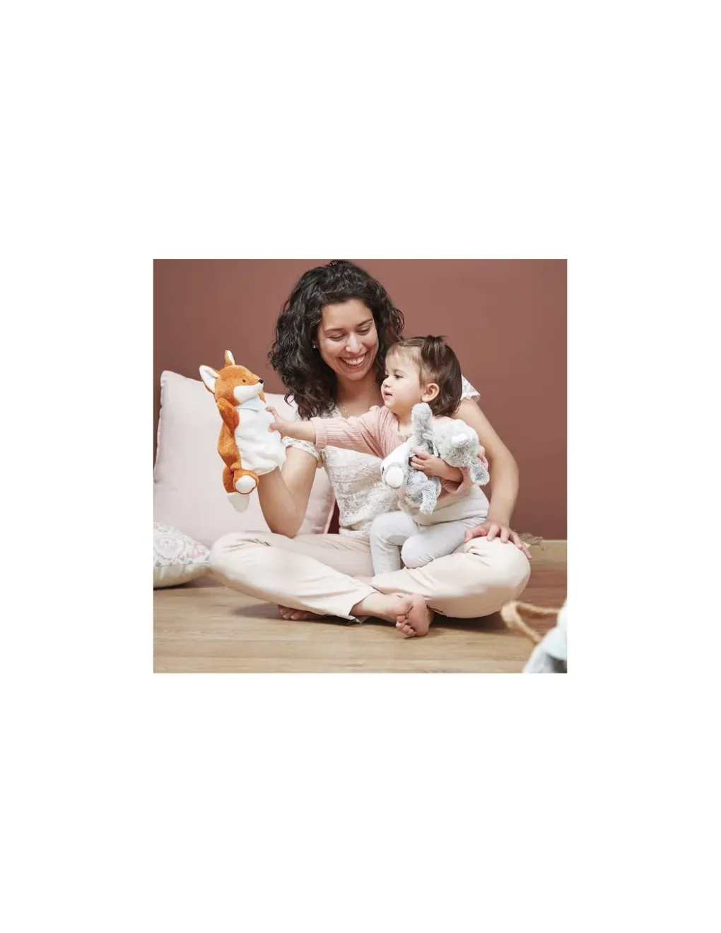Kaloo Doudou marionnette Renard paprika - Discount