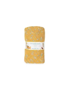 Moulin Roty Drap housse ocre lit bébé Trois petits lapins - Sale