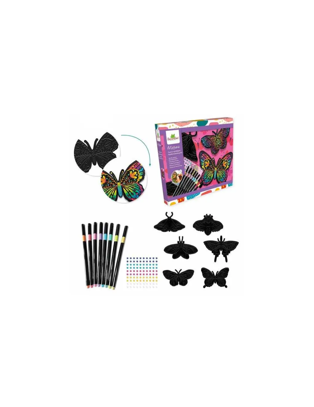 Sycomore Feutres métallisés papillons flamboyants - Outlet