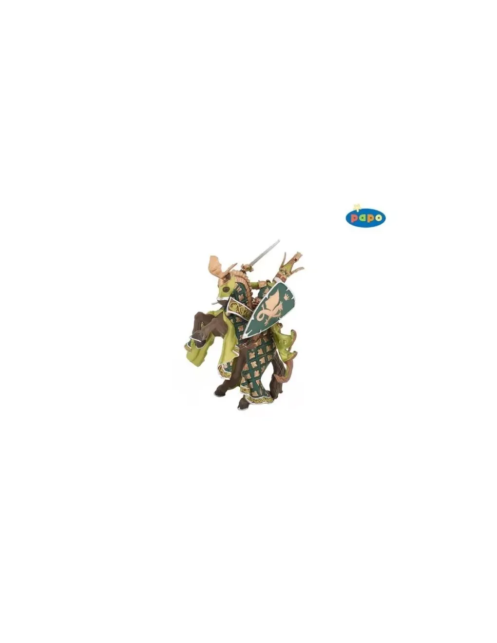 Papo Figurine cheval du maître des armes cimier dragon - Outlet