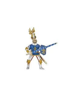 Papo Figurine chevalier bleu fleur de lys - Discount