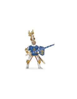Papo Figurine chevalier bleu fleur de lys - Discount