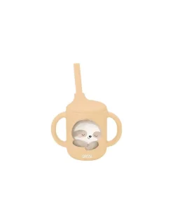 Sassi junior Gobelet avec paille en silicone Gnawy le paresseux - Sassi Online