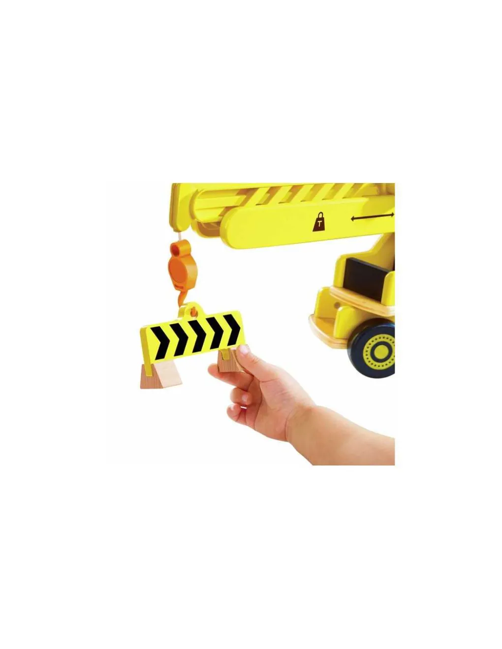 Hape Toys Grande grue de chantier en bois - Hape Sale