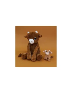 Les Deglingos Hindou la vache marron maman et bébé - Les Ptipotos by Déglingos Discount