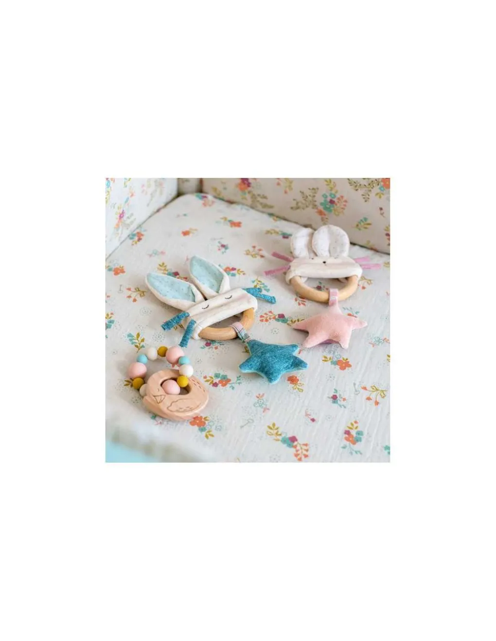 Moulin Roty Hochet anneau bois lapin bleu La petite école de danse - Sale