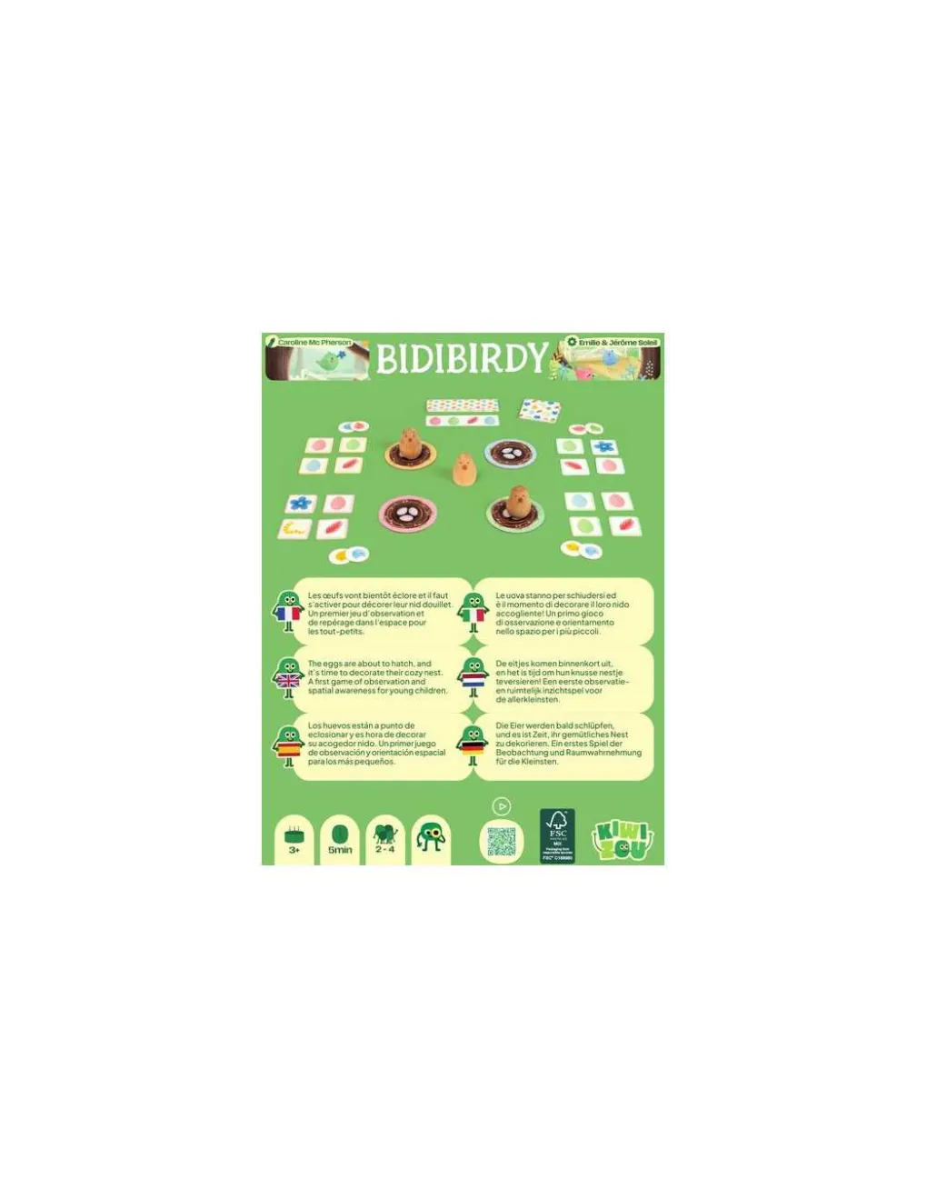 Blackrock Games Jeu Bidibirdy - Kiwizou New