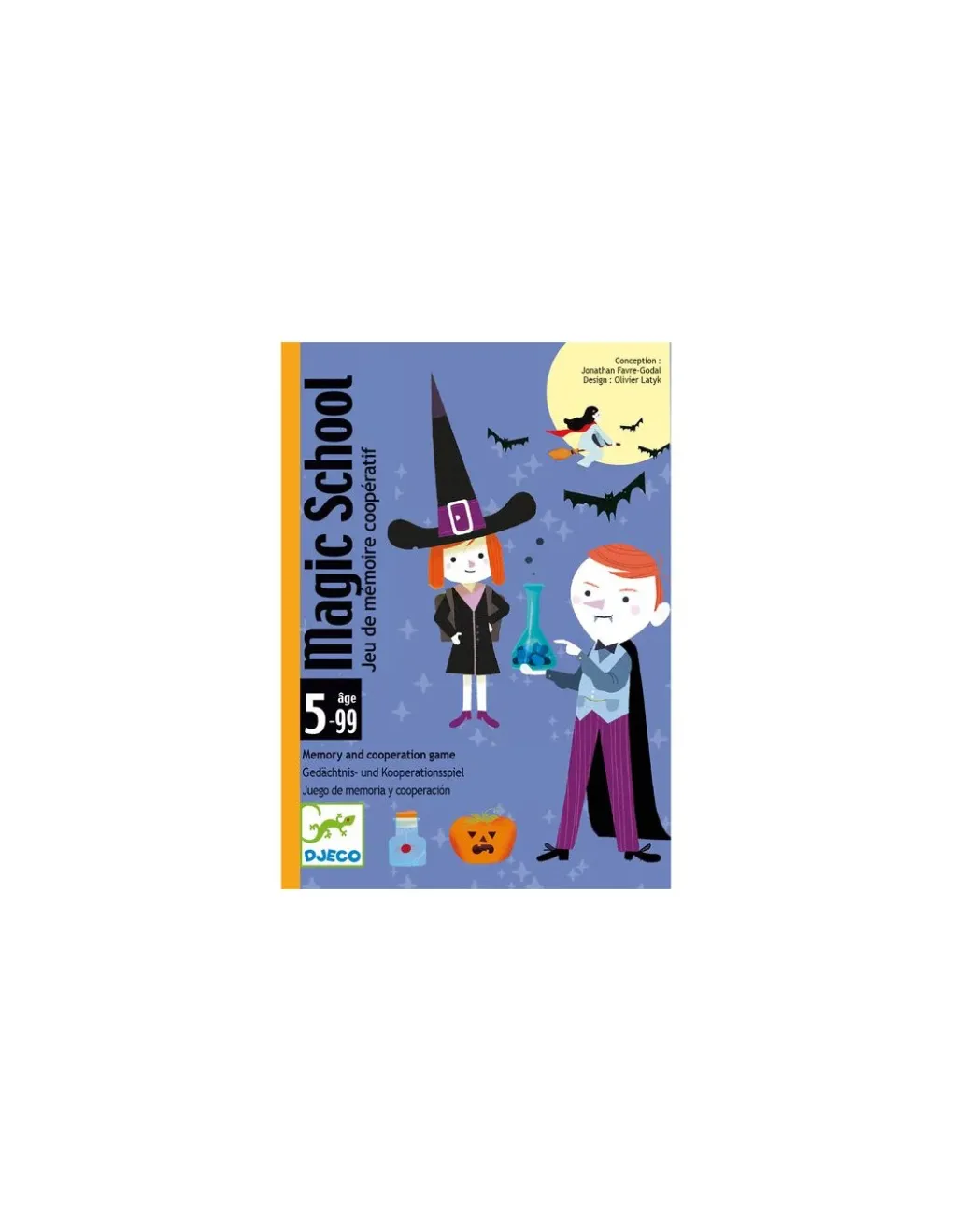 Djeco Jeu de carte Magic school - New