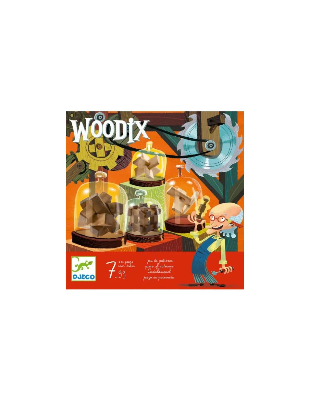 Djeco Jeu de patience casse-tête Woodix - Hot