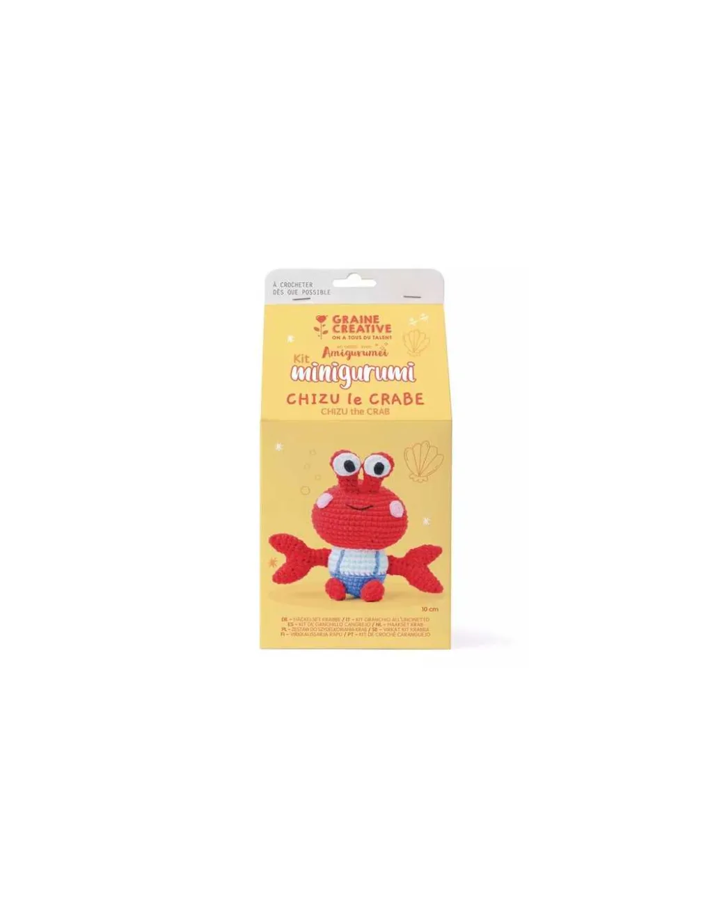 Graine Creative Kit minigurumi Chizu le crabe - Graine créative Hot