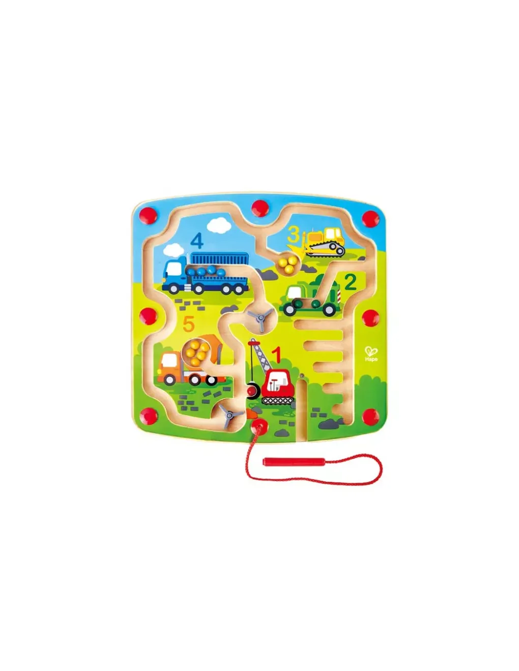 Hape Toys Labyrinthe magnétique construction et chiffres - Hape New