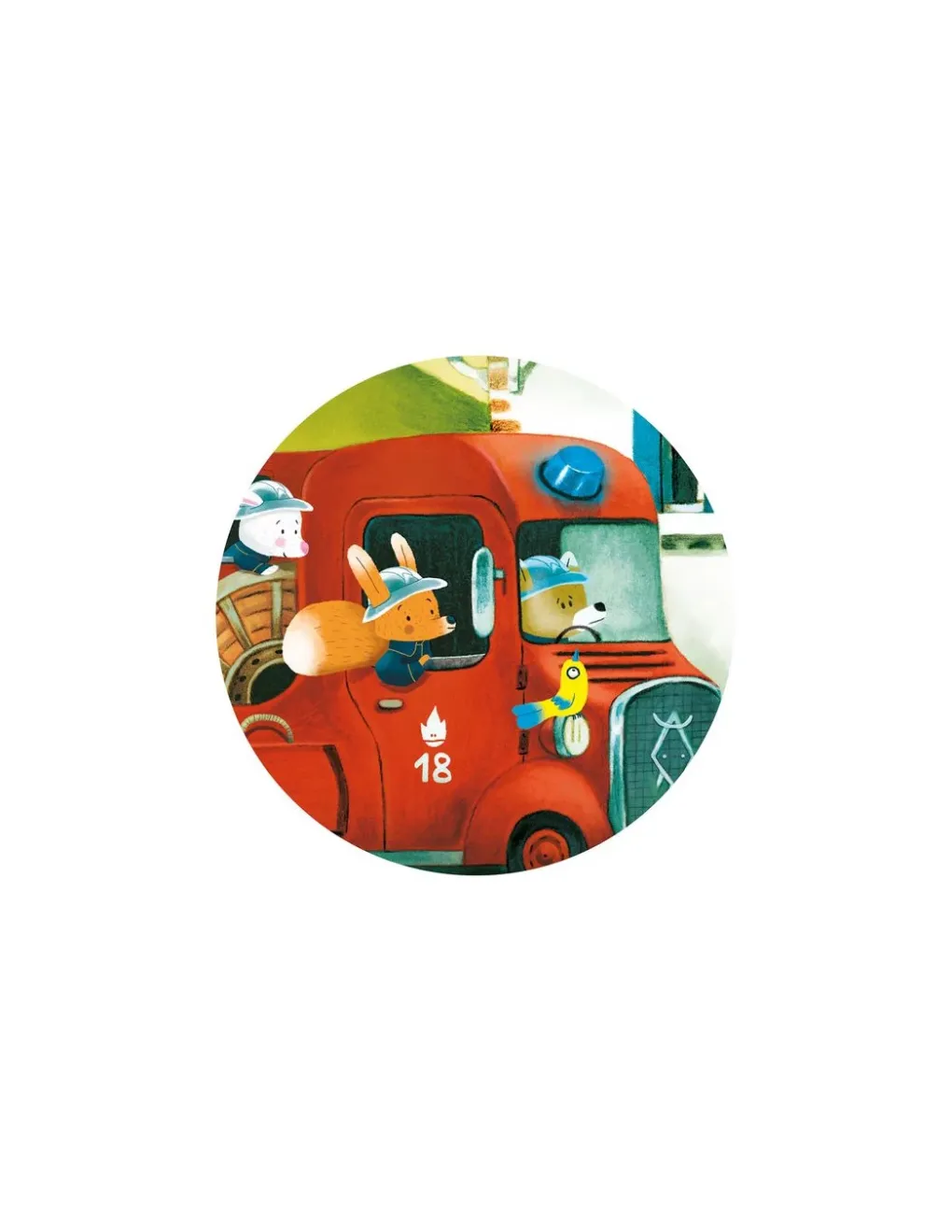 Djeco Le camion de pompier puzzle 16 pièces - Online