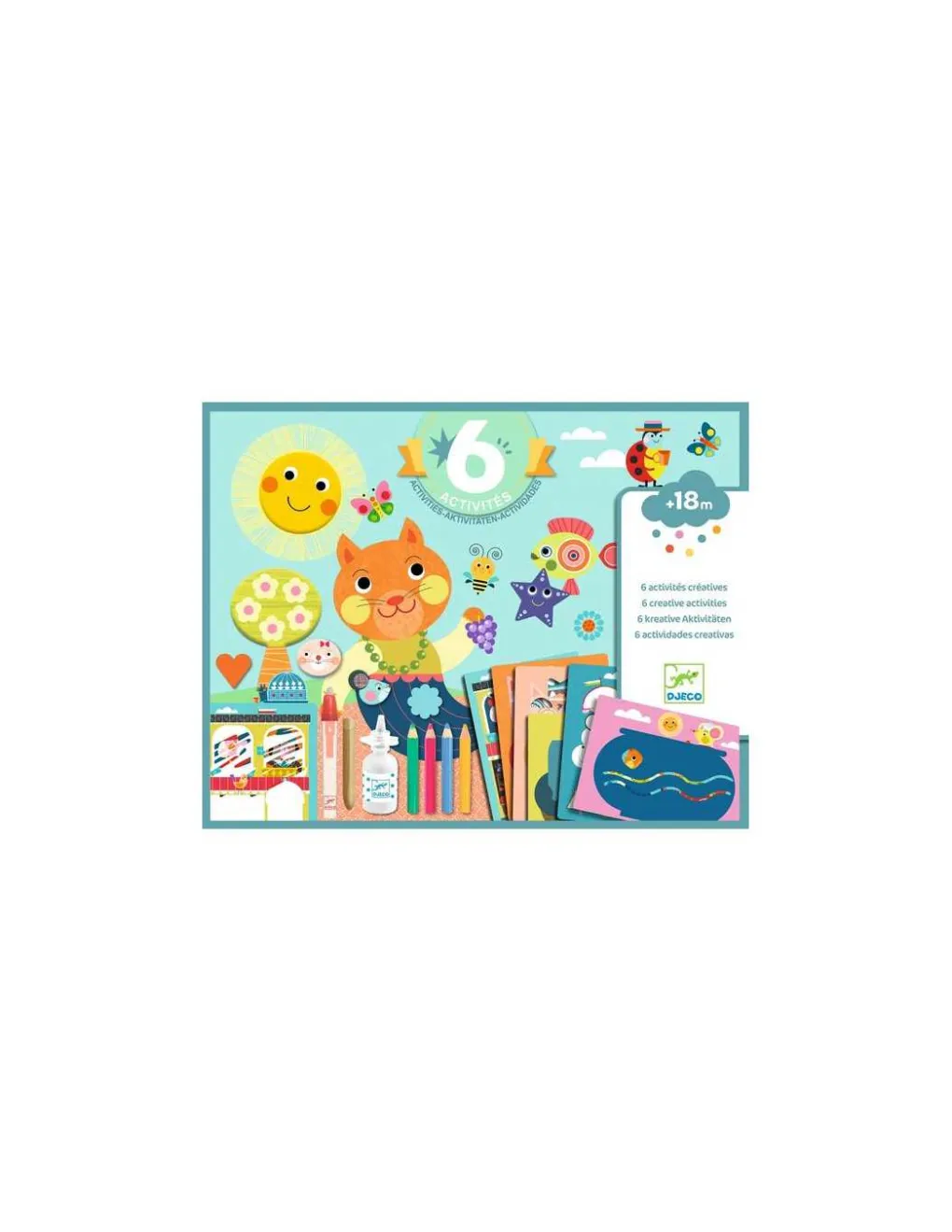 Djeco Le chat et ses amis 6 activités créatives -