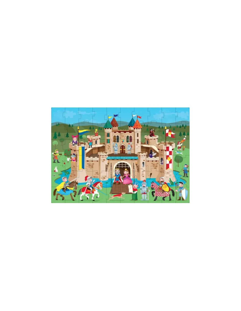 Sassi junior Les chevaliers du Moyen âge - puzzle géant et livre Sassi Hot
