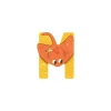 Moulin Roty Lettre M jaune en bois - Outlet
