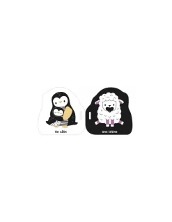 Auzou Livre poussette noir et blanc premiers mots - Discount