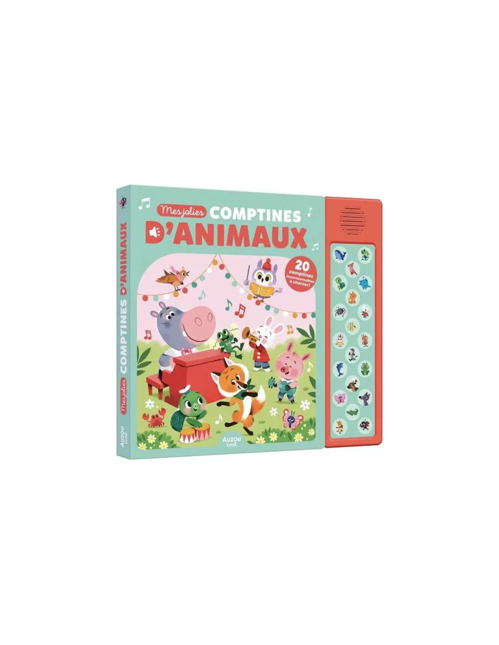 Auzou Livre sonore Mes jolies comptines d'animaux - Clearance