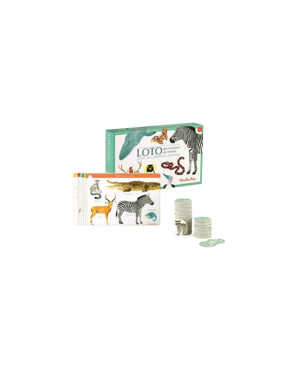 Moulin Roty Loto des animaux Tout autour du monde - Discount
