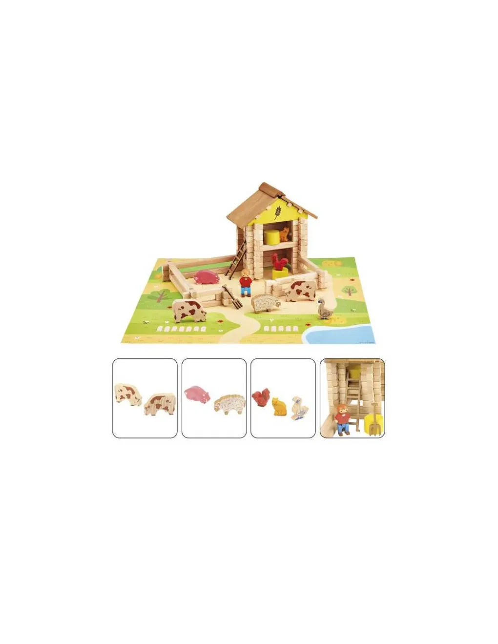 Jeujura Ma ferme en bois 95 pièces -