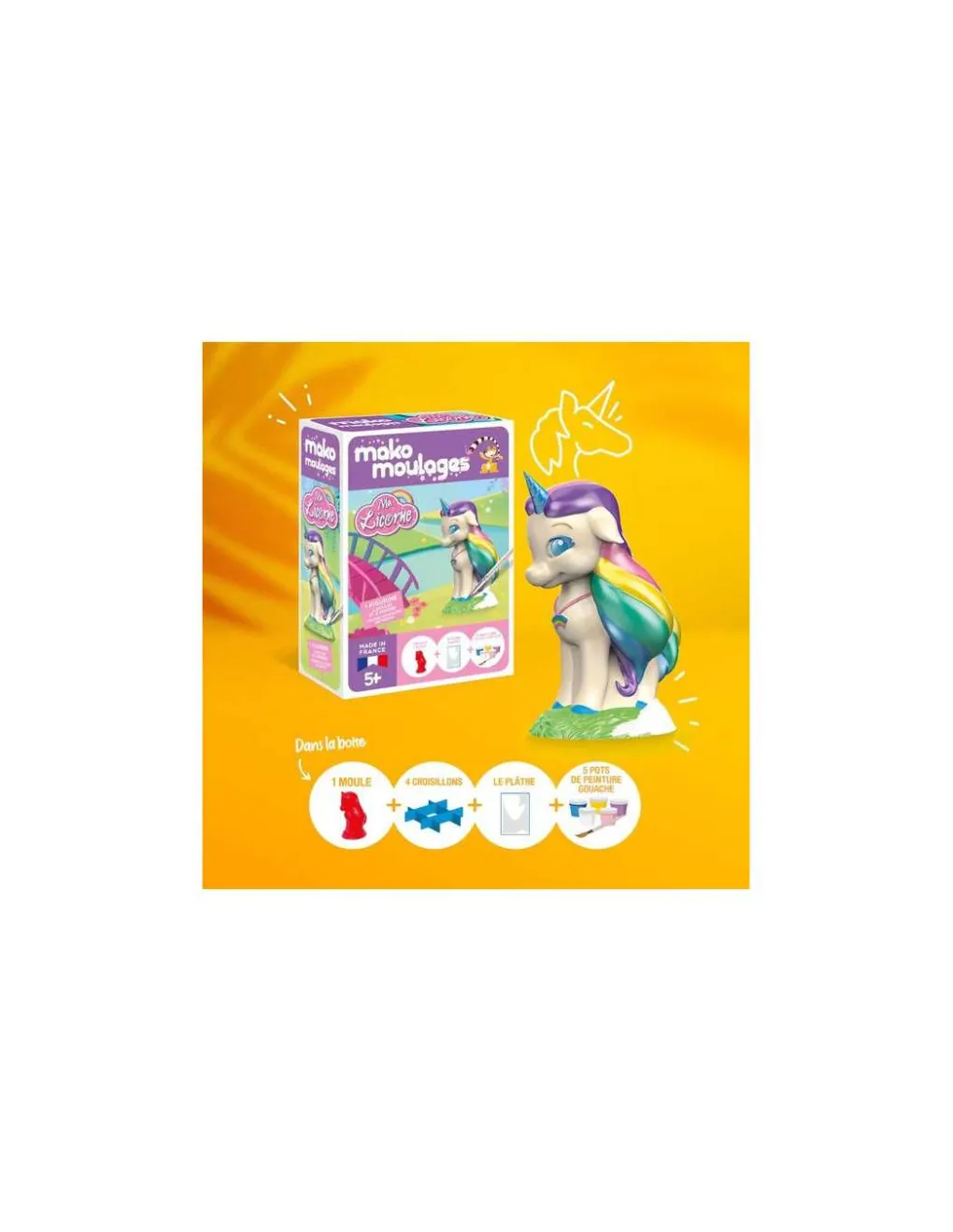 Mako creations Ma licorne Arc-en-ciel - Mako Moulages Outlet