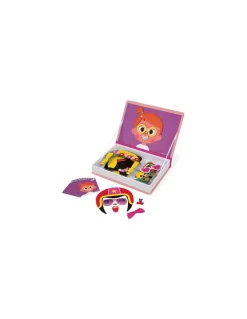 Janod Magnetibook Crazy face fille - Hot