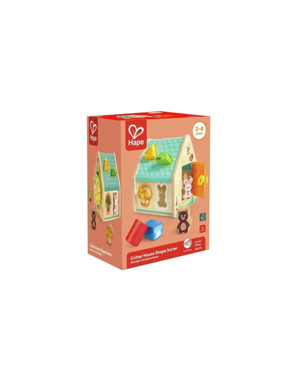 Hape Toys Maison trieuse de formes Les amis de la forêt - Hape Hot
