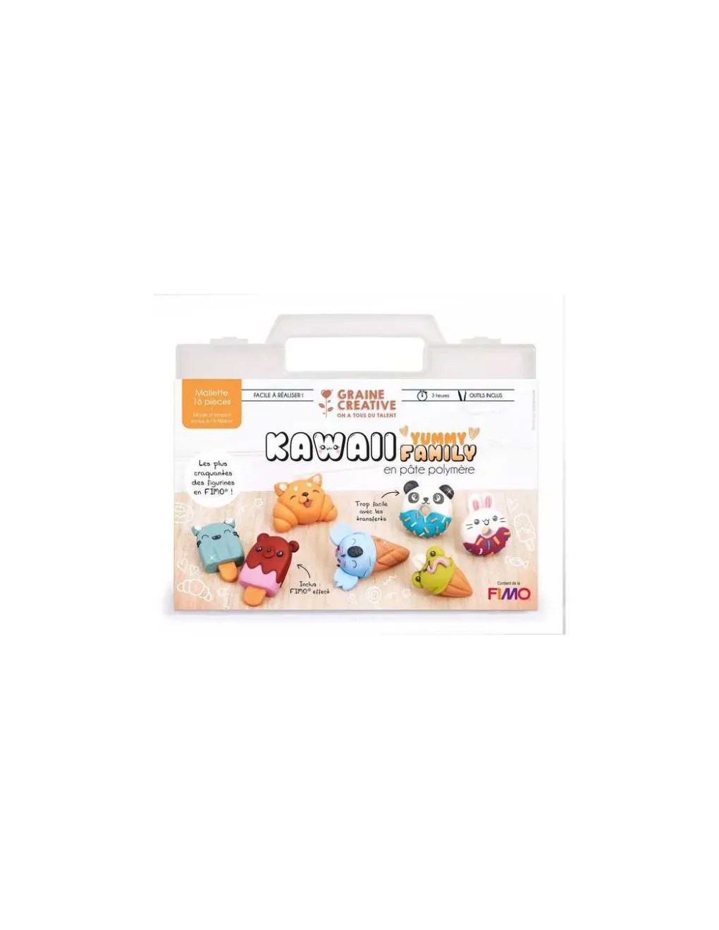 Graine Creative Mallette Kawaii Yummy family pâte FIMO - Graine créative New