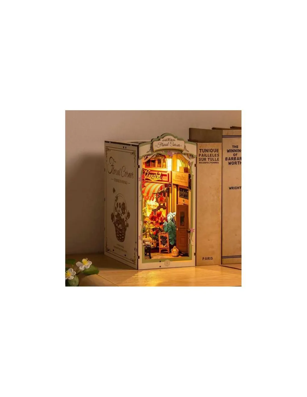 Rolife Maquette Floral Corner Book Nook - Sale