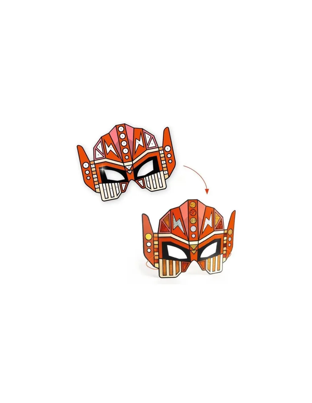 Djeco Masques à métalliser Super Robots - Do it Yourself -