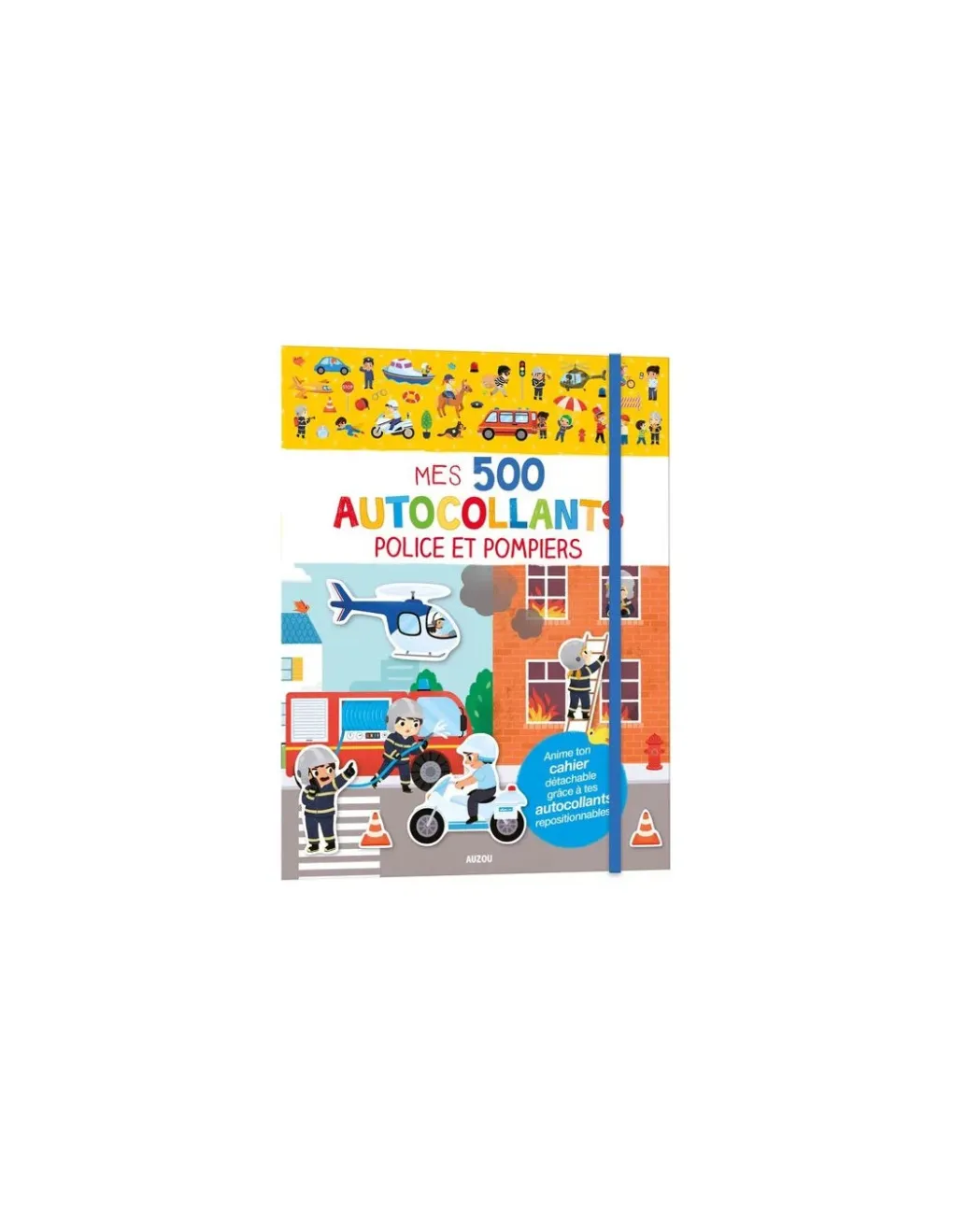 Auzou Mes 500 Autocollants police et pompiers -