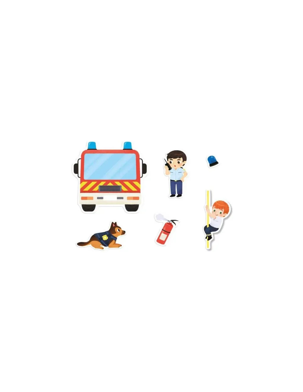 Auzou Mes 500 Autocollants police et pompiers -