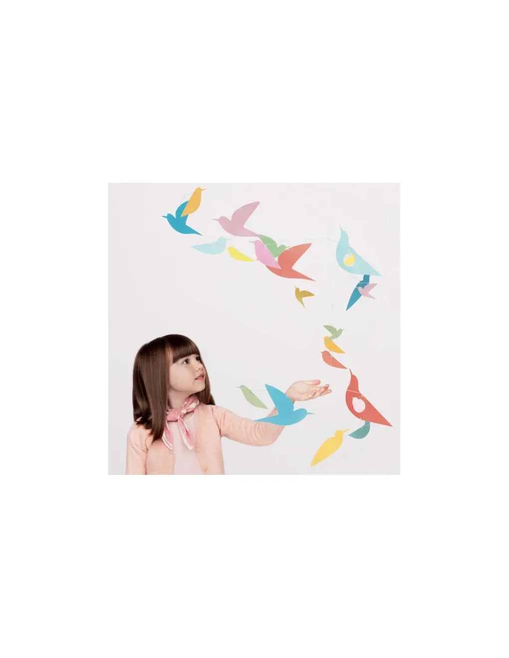 Little Big Room by Djeco Mobile en papier oiseaux multicolores - Djeco Discount