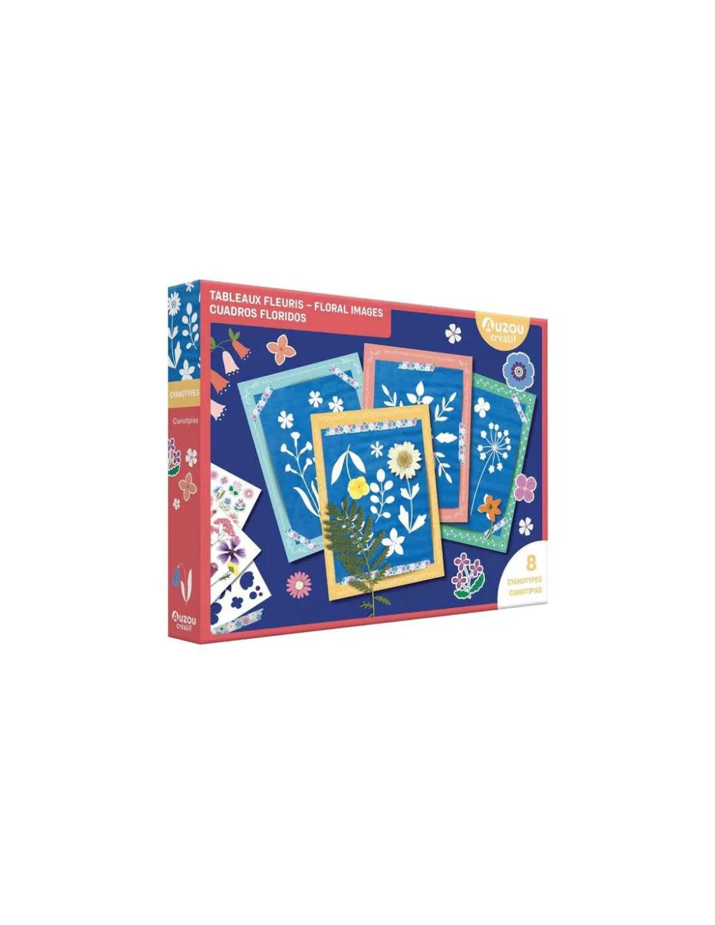 Auzou Mon coffret d'artiste tableaux fleuris cyanotypes - Hot