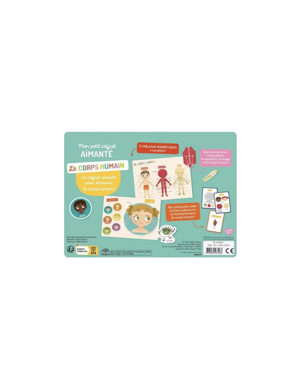 Auzou Mon petit coffret aimanté le corps humain -