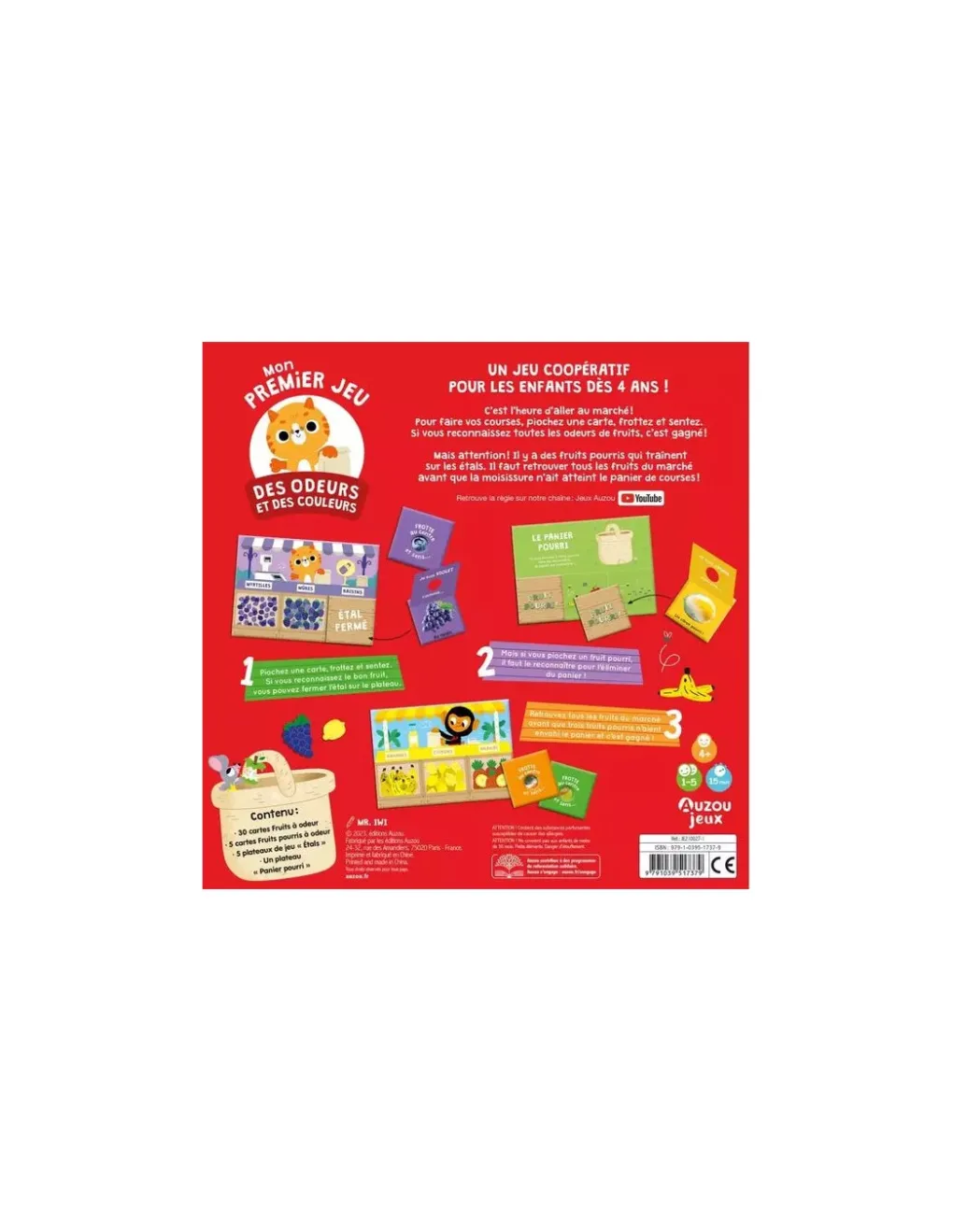 Auzou Mon premier jeu des odeurs et des couleurs - Discount