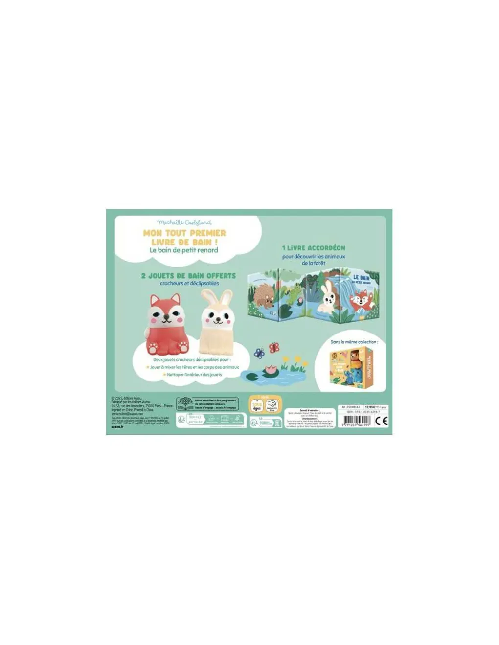 Auzou Mon premier livre de bain le bain de petit renard - Clearance
