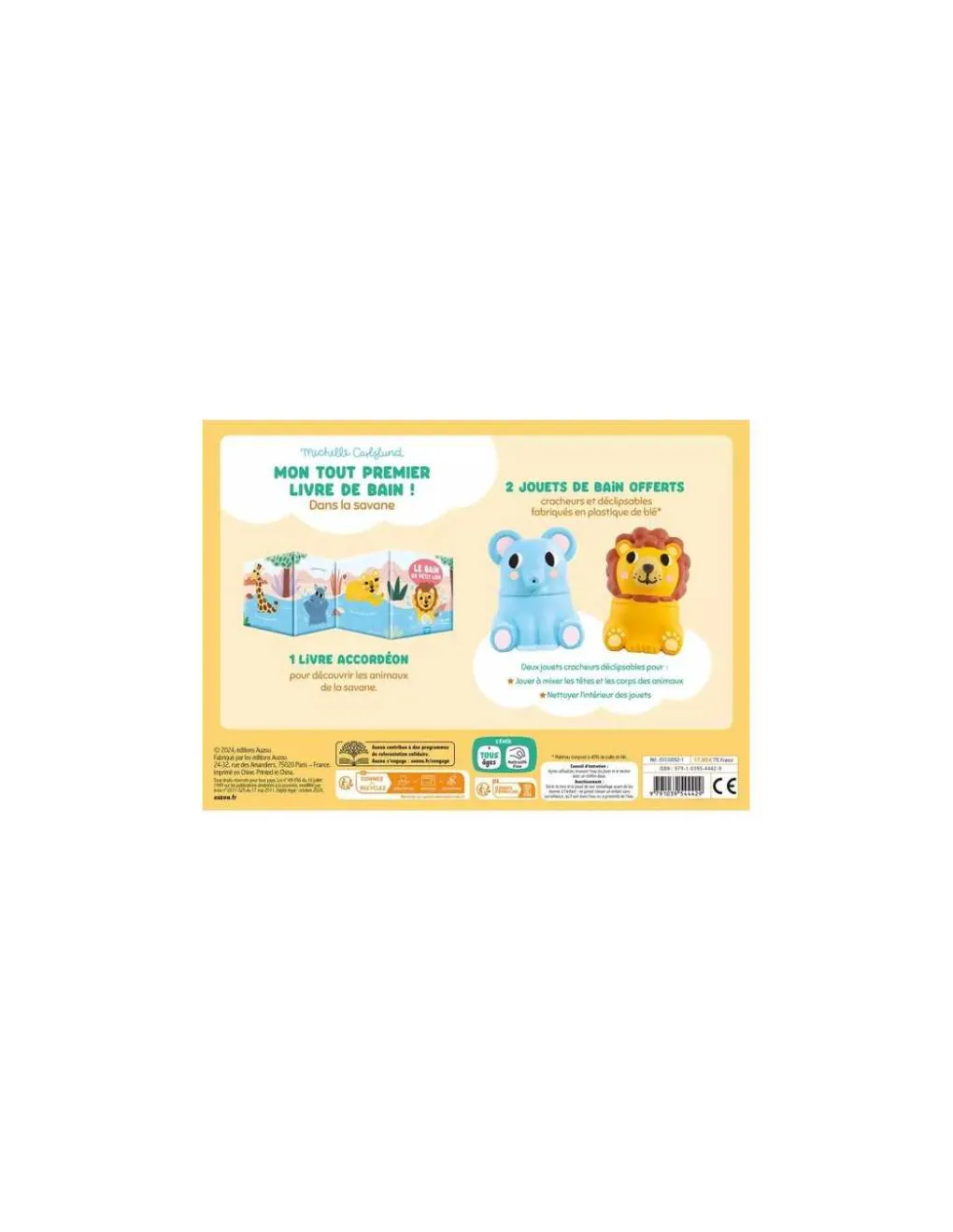 Auzou Mon premier livre de bain dans la savane - Sale