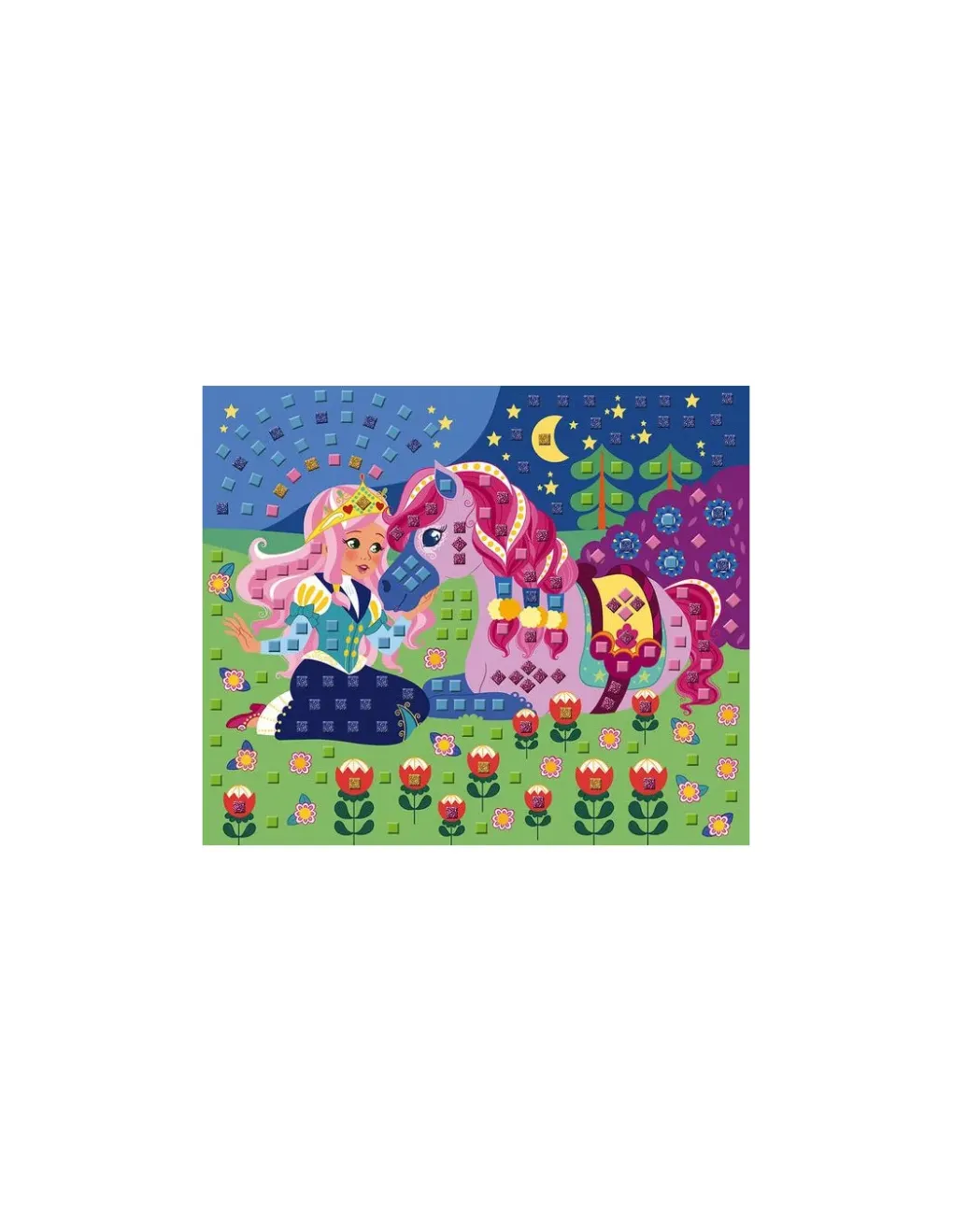 Janod Mosaïque en mousse poneys et licornes - Les ateliers du calme Hot
