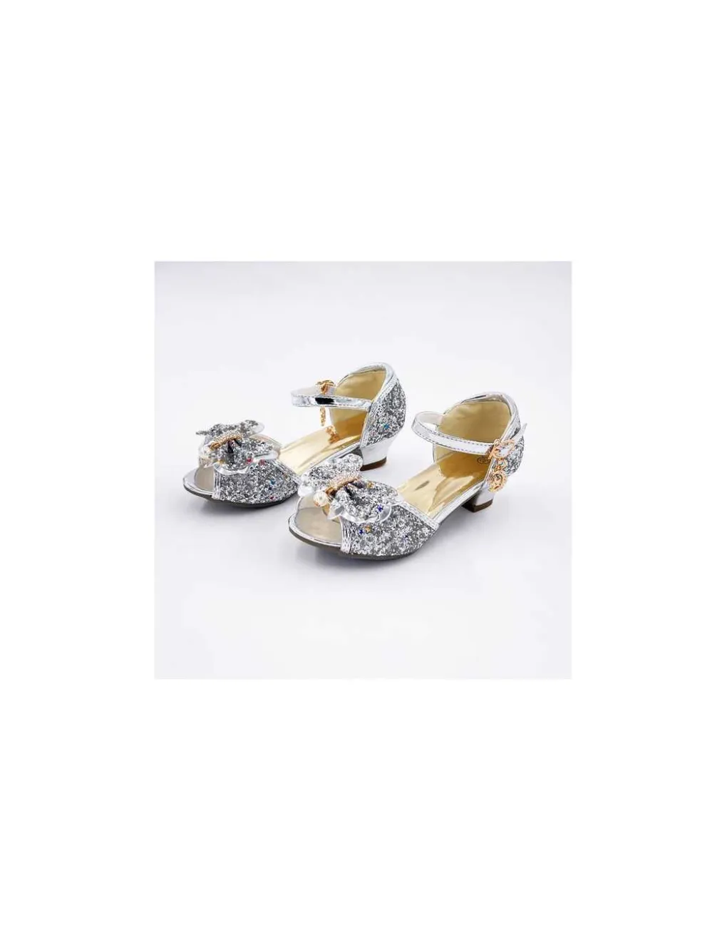 Labay Mules à Nœuds et Paillette argentée 3 - 4 ans -
