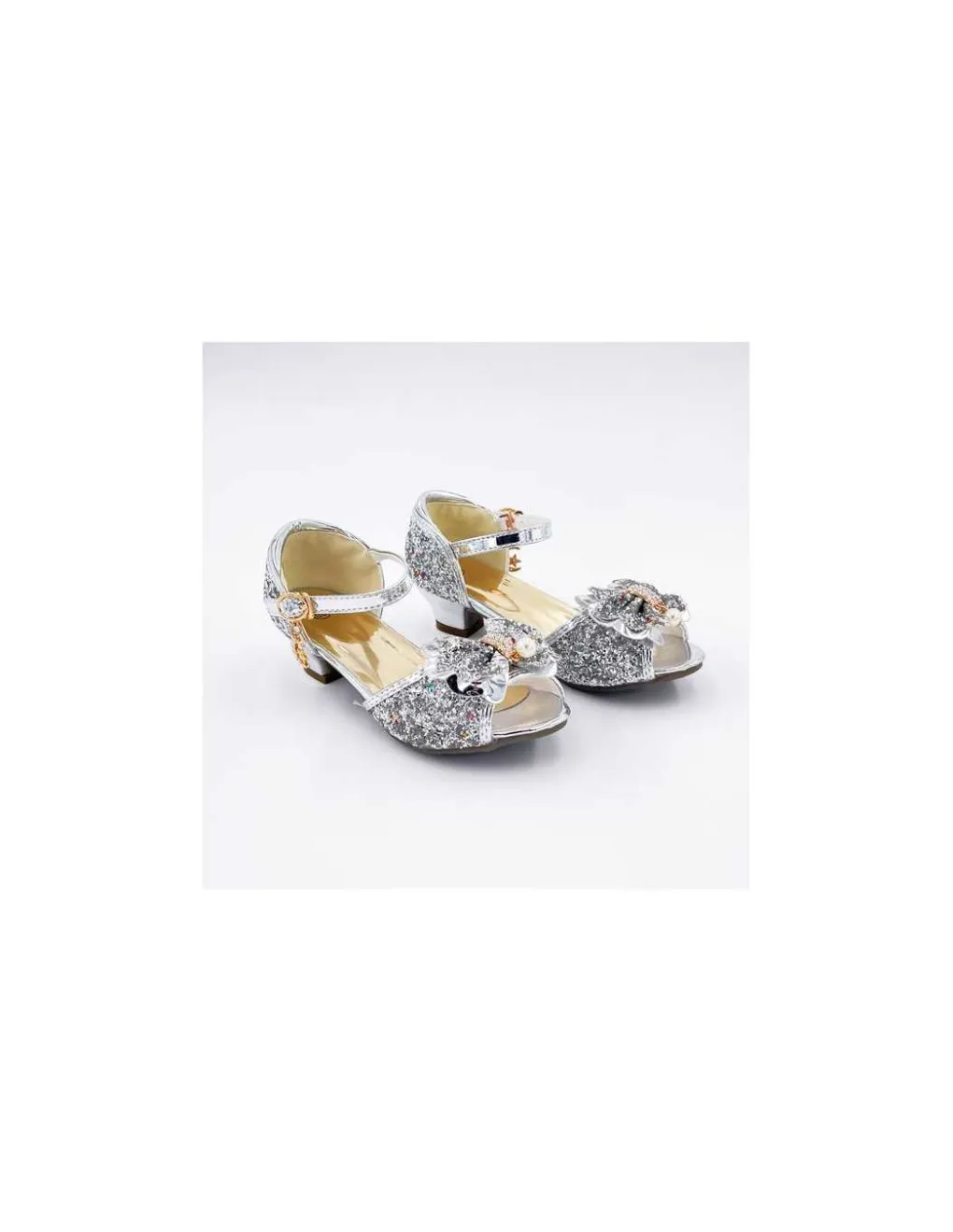 Labay Mules à Nœuds et Paillette argentée 3 - 4 ans -