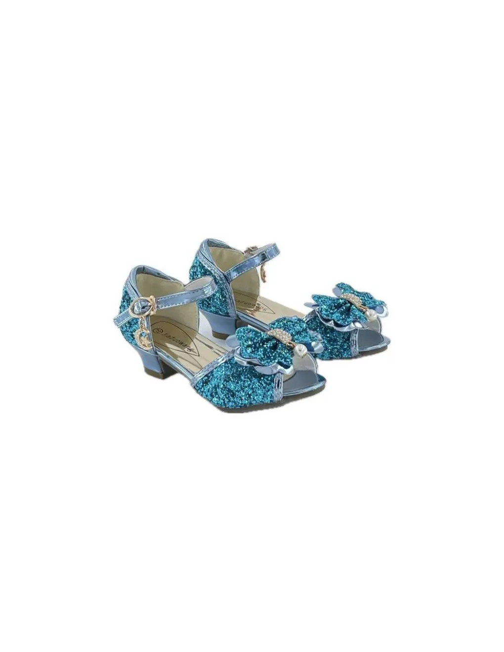 Labay Mules à Nœuds et Paillette bleu 5 - 7 ans - Hot