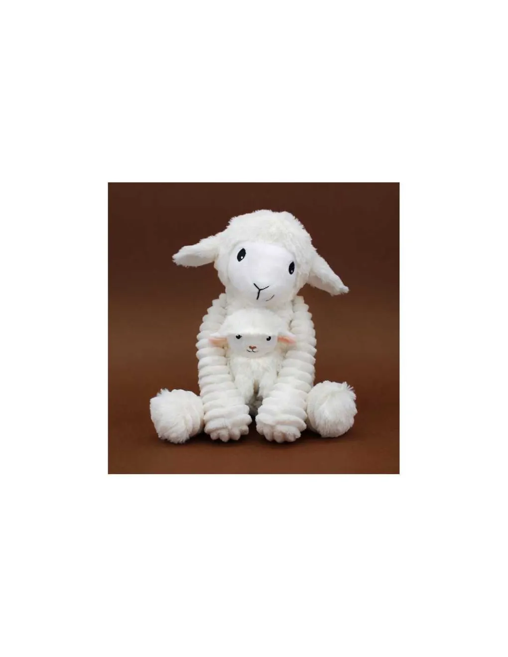 Les Deglingos Olou le mouton blanc maman et bébé - Les Ptipotos by Déglingos Clearance