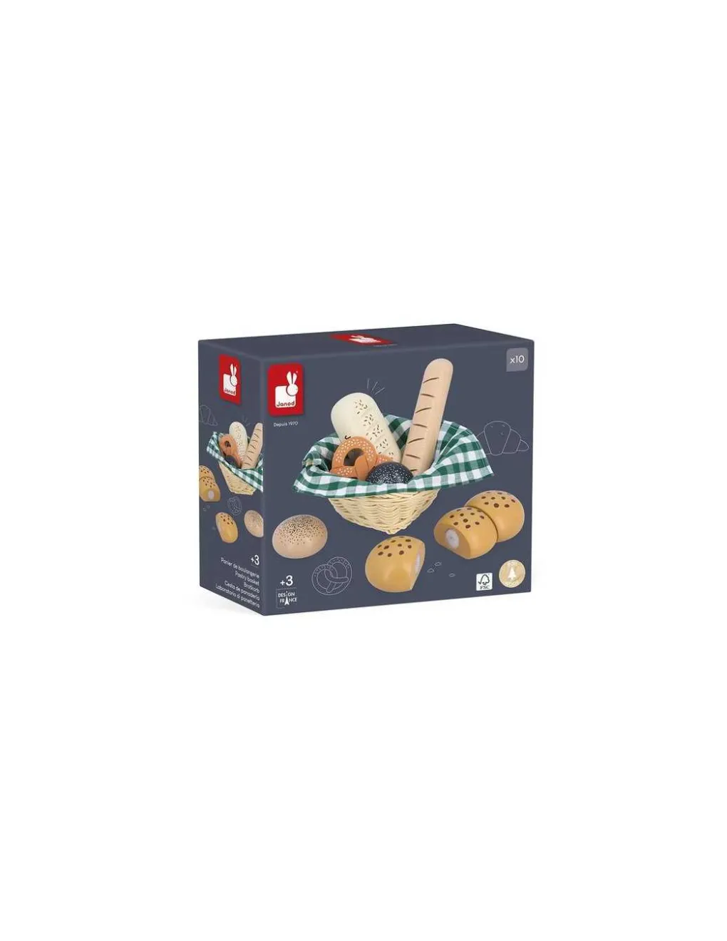 Janod Panier de boulangerie Mamie Soleil - Discount