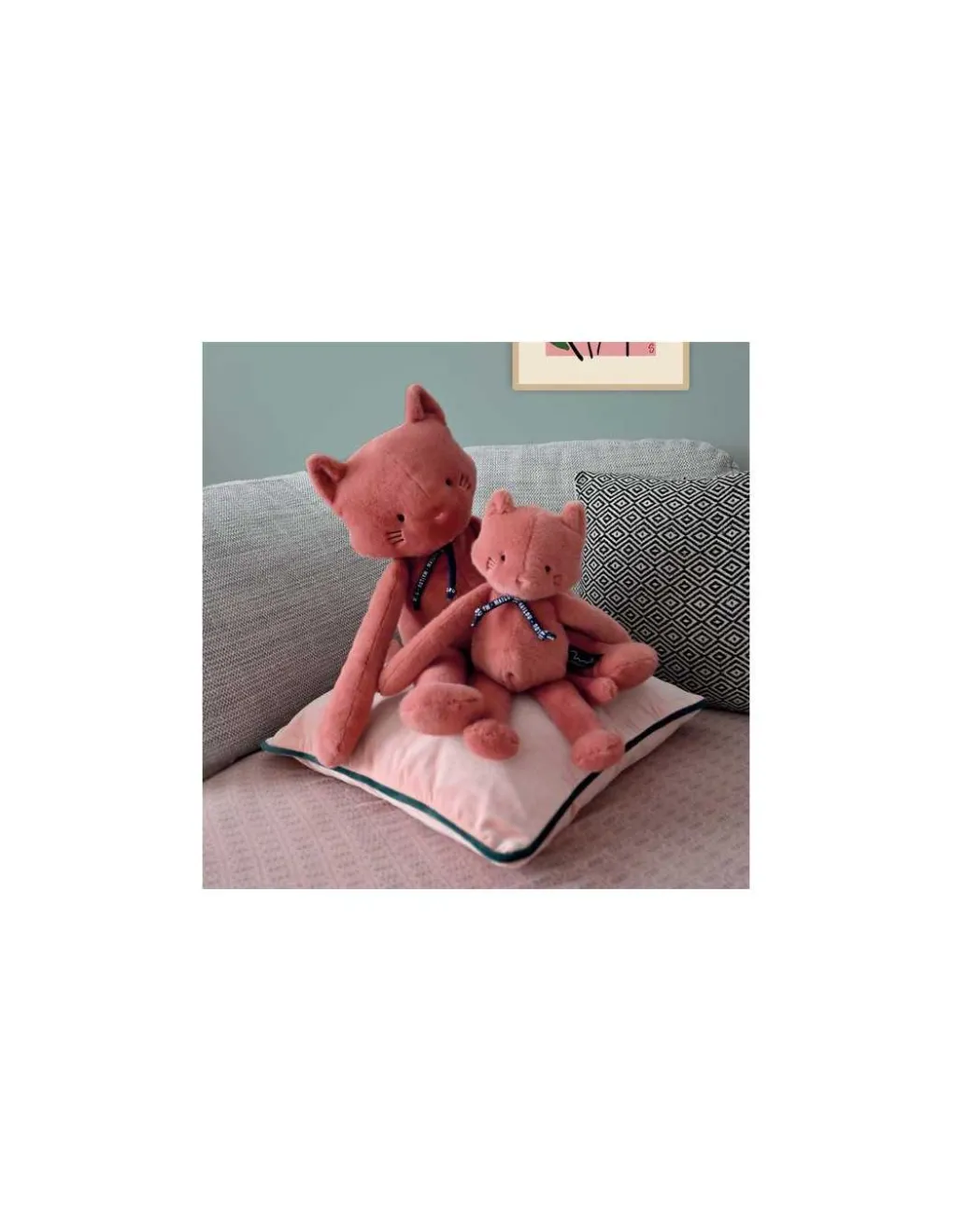 Mailou Tradition Peluche Chat Méloé 37 cm rose - Maïlou Tradition Best