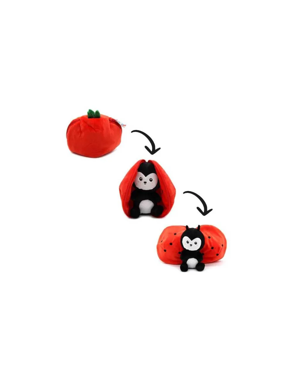 Les Deglingos Peluche Comet la coccinelle tomate - Flipetz by Déglingos Discount