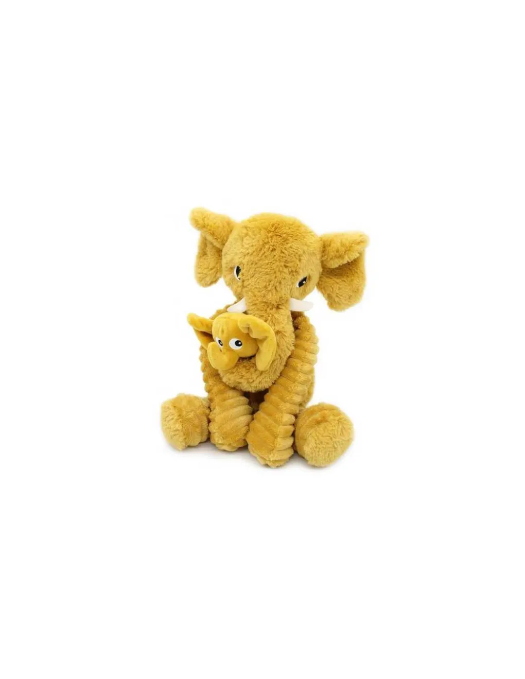 Les Deglingos Peluche Dimoitou l'éléphant jaune moutarde - Les Ptipotos by Déglingos Clearance