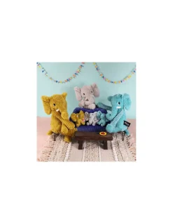 Les Deglingos Peluche Dimoitou l'éléphant jaune moutarde - Les Ptipotos by Déglingos Clearance