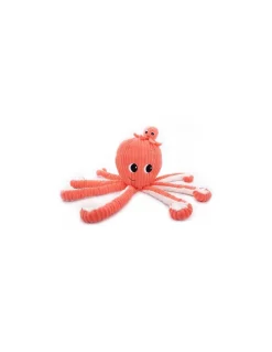 Les Deglingos Peluche Filou la pieuvre corail - Les Ptipotos by Déglingos Online