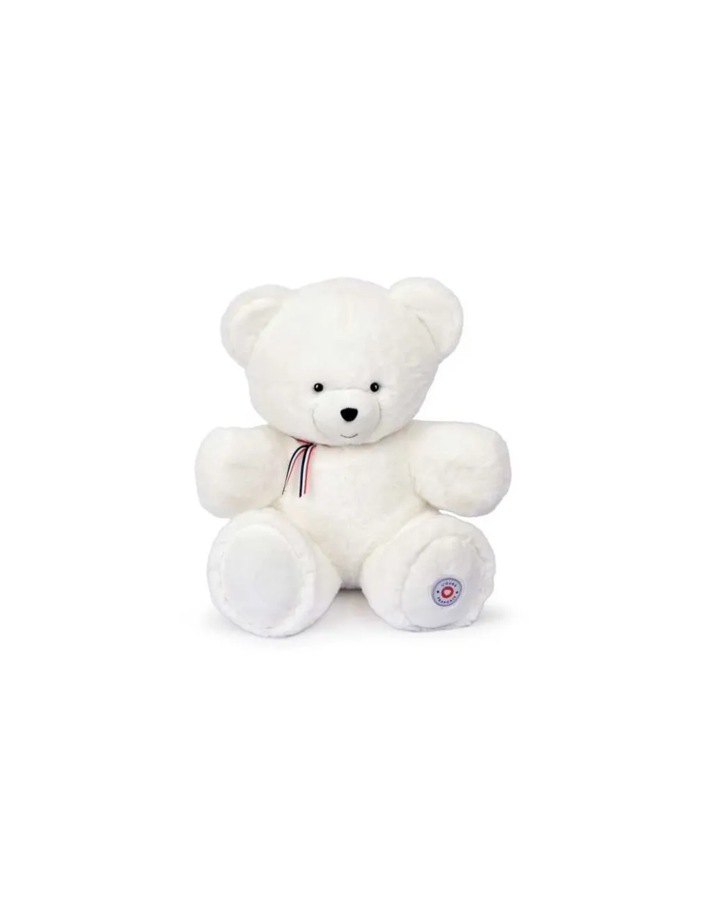 L'Ours Francais Peluche L'ours français 35 cm blanc flocon Discount